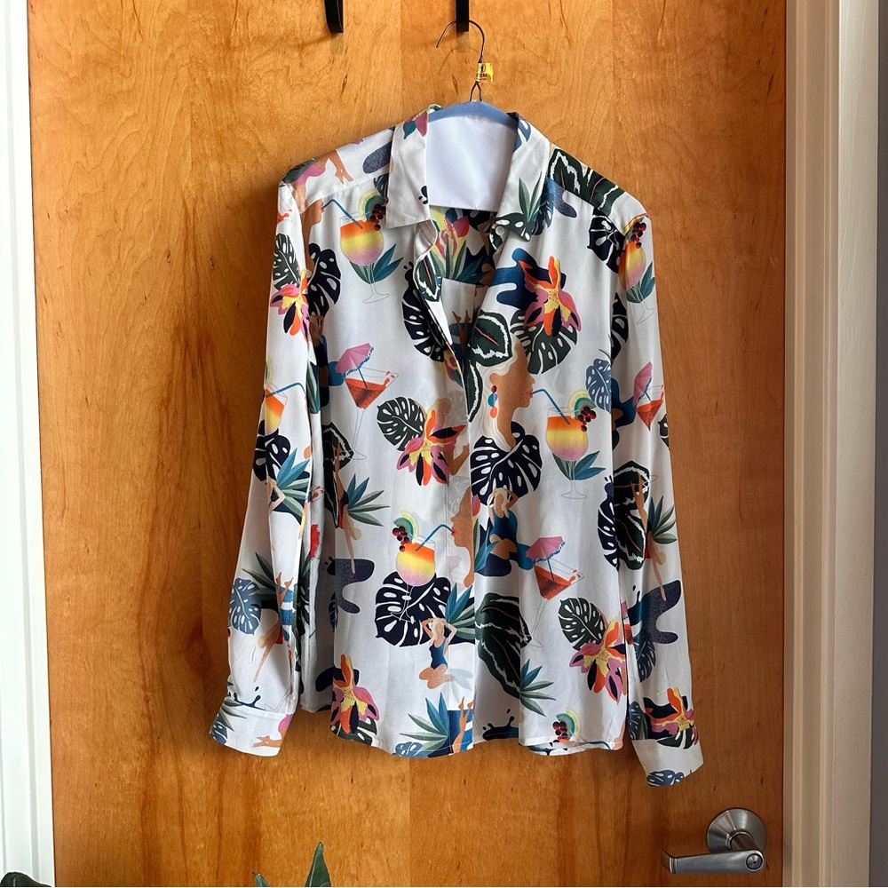 & Other Stories Tropical Print Shirt